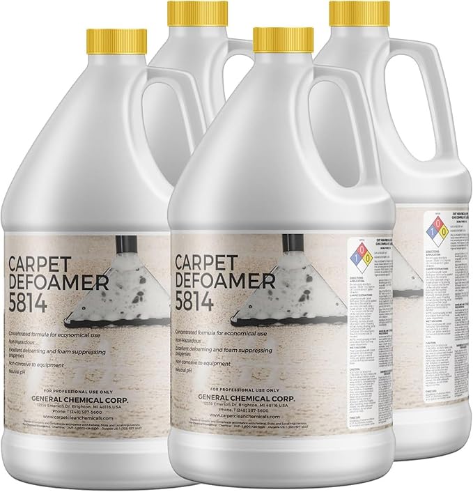 Carpet Defoamer 5814 -Foam Suppressant for Deep Rug Cleaner Machine & Floor Covering Shampooer for a Heavy-Duty Carpet Cleaner Solution, Neutral Non-Corrosive Silicone Emulsion Case