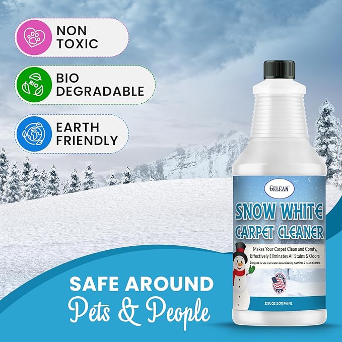 Carpet Cleaner Shampoo - MADE IN USA - Concentrate Carpet Cleaner & Deodorizer - Pet Stain And Odor Remover - Rug Extracting Shampoo, Upholstery, and Machine Use - Fresh Scent (64 Fl oz) (32 Fl oz)