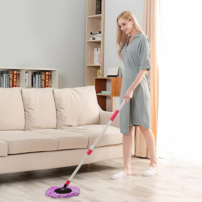 Spin Mop Replacement Handle 360 Degree Spin Mop Pole Handle Replacement Rotating Telescopic Stick for Mop Head, Ideal for Home and Household Cleaning