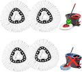 6 Pack Mop Head Replacement Compatible with Oceda Triangle Swivel Mops,Spin Mop Replacement Head 100% Microfiber,Deep Cleaning,EPSUNORISE Replacement Heads Compatible with O Ceda Mop(White)