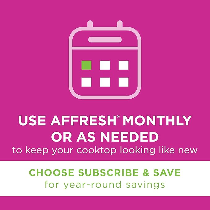 Affresh Cooktop Cleaning Kit, Safe for Glass & Ceramic Cooktops, Includes 5 oz cleaner, 5 pads, 1 scraper