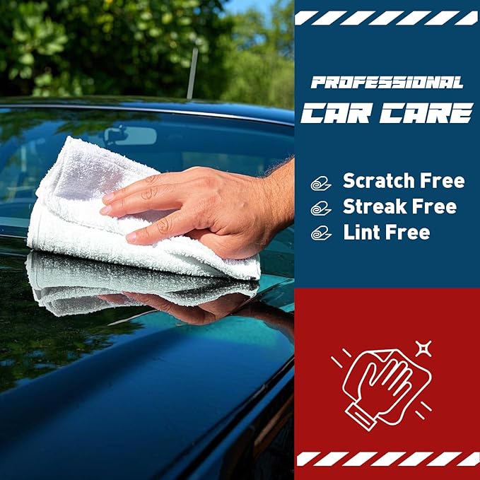 White Microfiber Towels- 150 Pack, Microfiber Cleaning Cloths Bulk, Microfiber Towels for Cars, Cleaning Rags (12x12 inches)