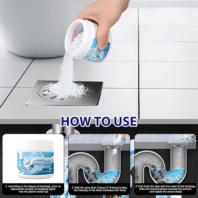 Sink Drain Hair Clog Remover Cleaner, Drain Clog Remover Agent, Toiletunclogger Heavy Duty, Unclog Clogged