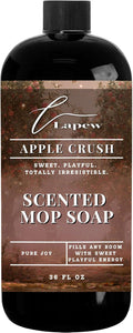Lapew Apple Crush Scented Mop Soap - Luxury Floor Cleaner Concentrate for Mopping Tile, Laminate, Vinyl & Hardwood | Streak-Free, Low-Foam | 36 oz