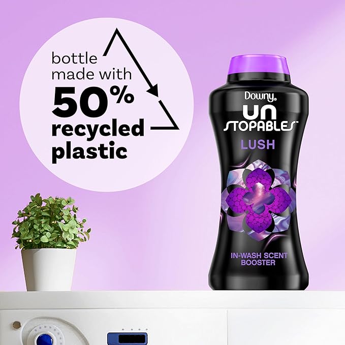 Downy Unstopables In Wash Scent Booster Beads, Lush Scent, 13.4 oz, Laundry Beads for Odor Protection, Downy Scent Booster Beads, Laundry Scent Boosters