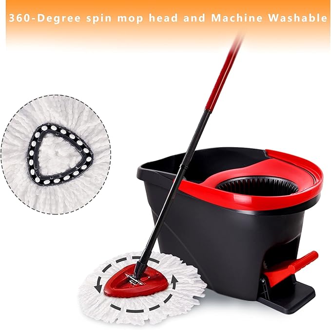 10-Pack Spin Mop Replacement Heads, 100% Microfiber Spin Mop Refills Heads,360°Micro Replacement Mop Head for Easy House Cleaning Floor Mopping,White