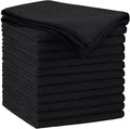 AIDEA Microfiber Cleaning Cloth Black 12PK, Microfiber Towels for Cars, Premium Car Cloths, Dusting Cloth Lint Free Cleaning Rags for SUVs, House, Kitchen, Window, Workshops,11.5×11.5"