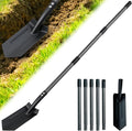 Trench Shovel for Digging, 4 inch V-Shape Narrow Trenching Spade, Heavy Duty Metal Garden Shovel Entrenching Tool for Edging Gardening Landscaping, 75 inch Adjustable Long Handle & Foot Rest Pedal