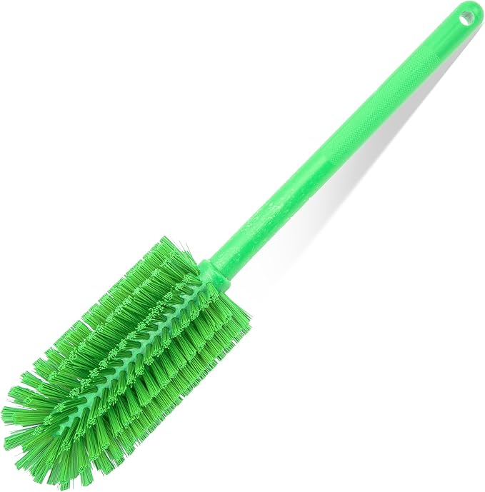 SPARTA Scrub Brush Bottle Brush, Dishwasher Safe Brush with Hanging Hole for Cleaning, Plastic, 16 Inches, Lime