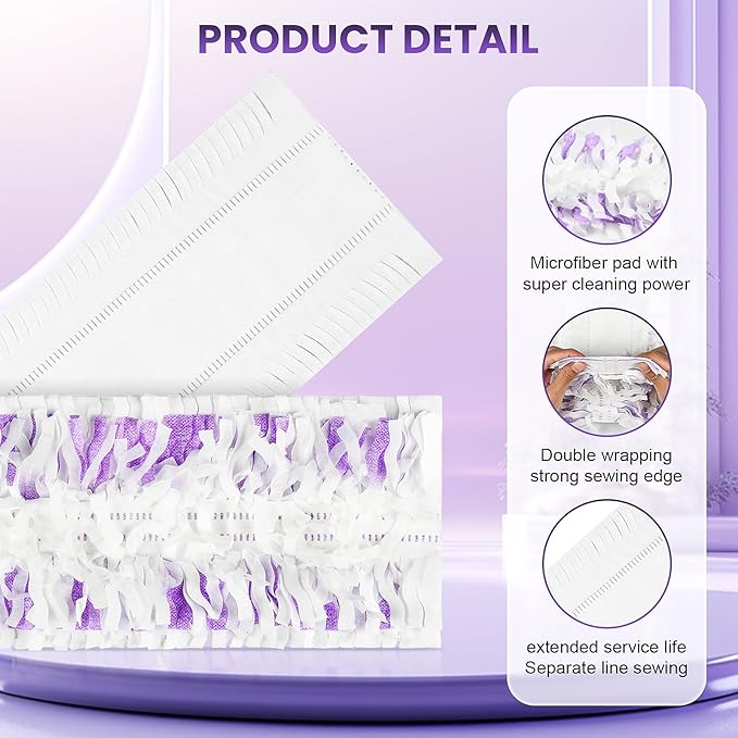 12 Pack Disposable Power Mop Refills Compatible with Swiffer Power Mop, for Swiffer Power Mop Refill, for Floor Cleaning, Unscented & Thickened Pads