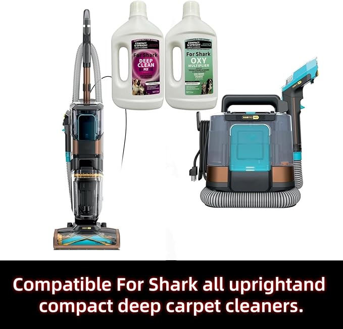 1L Stain & Odor Remover, Carpet Cleaner. Compatible With Shark All Upright And Compact Deep Carpet Cleaners(SYSTEM FORMULA 2)
