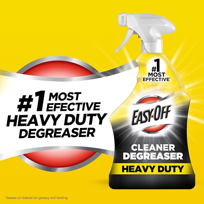 Easy-Off Heavy Duty Degreaser, Removes Grease & Grime, For Kitchen, Garage, Outdoor & More 32oz (6-count)