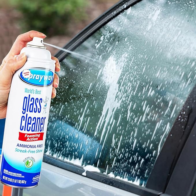 Sprayway's Glass Cleaner, 19 Oz Cans, (Pack of 2) Premium Microfiber Cleaning Cloth