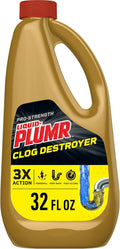 Clorox Liquid-Plumr Pro-Strength Clog Destroyer, Liquid Drain Cleaner, 32 Fluid Ounces (Package May Vary)