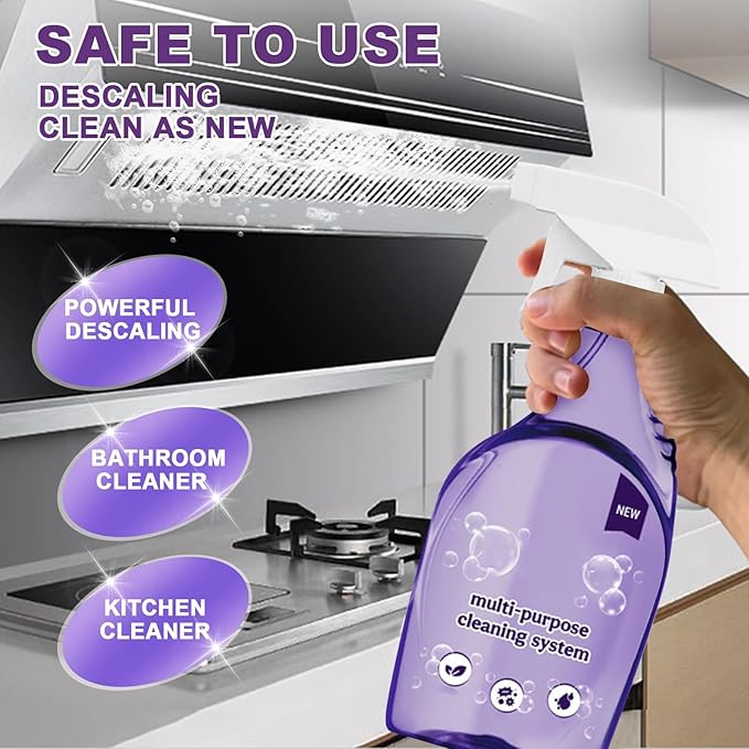 Timeno Multi-Purpose Cleaning System, Oven Spray Cleaner & Concentrated Tablets, Household Multi-Surface Use (1Bottle+18pcs Tablets)