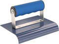 Bon Blue Steel Edger 6 in. x 4 in. Concrete Finishing Tool 3/4 in. Radius 7/8 in. Lip Comfort Grip Handle Flexible Blade