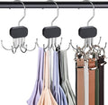 3 Pack Tank Top Hangers, 2026 Upgraded Bra Hanger for Closet Organizer & Storage, 360° Rotating & Foldable Design, Wooden Space-Saving Hanger for Tank Tops, Bras and More (Black)