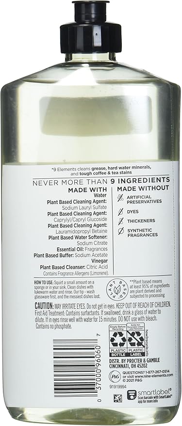 9 Elements Dishwashing Liquid Dish Soap