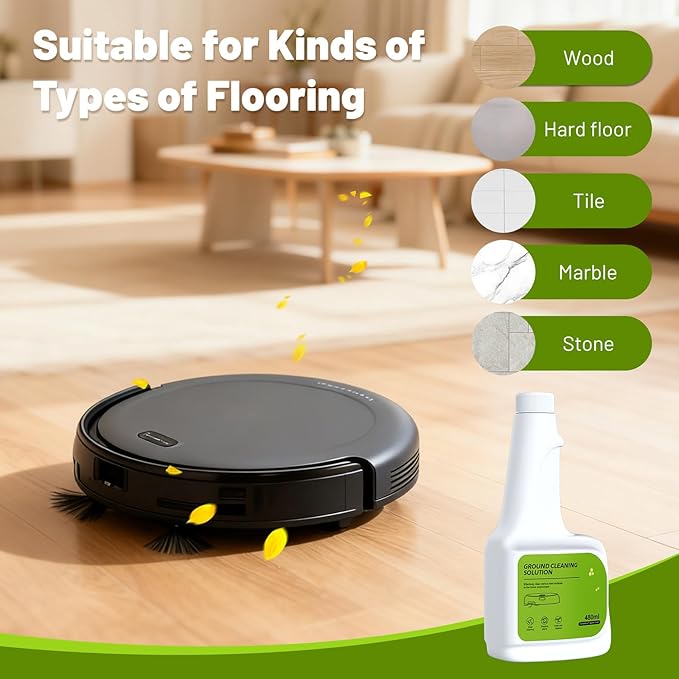 Floor Cleaning Solution, Dilution Ratio 1:200, 960 ml Osmanthus Scent Compatible with Eufy Cleaning Solution, Eco-Friendly, Plant-Based,Compatible with Omni C20, X8 Pro, X10 Omni, G series, L Series