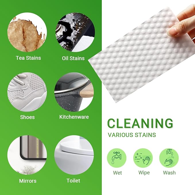 Magic Sponge Eraser Sheets- garvonti 30 Pack Melamine Foam Sheet in Bulk, Convex Point Heavy Duty Melamine Eraser, Thickened Disposable Melamine Foam Cleaning Eraser Pads