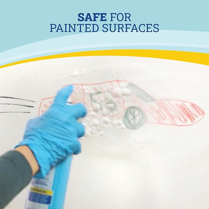 Zep Home Pro Foaming Scuff & Mark Eraser, Paint Safe Surface Cleaner, 18 oz, for Doors, Walls, Molding, Cabinets, Removes Fingerprints, Smudges, Stains