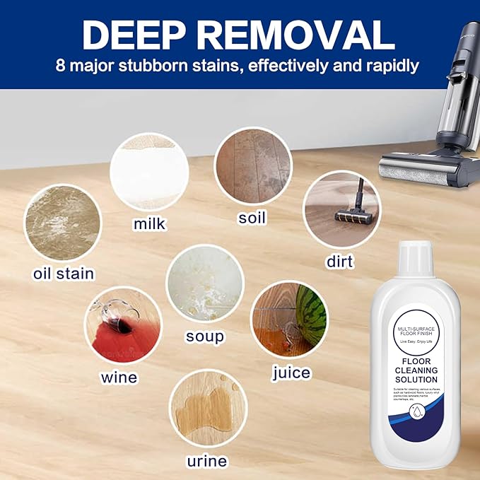 Multi-Surface Floor Cleaning Solution Compatible with Tineco, Cleaner Refill for All Mopping Robot Vacuums and Cordless Wet/Dry Mops (2 Bottle Pack, Original)
