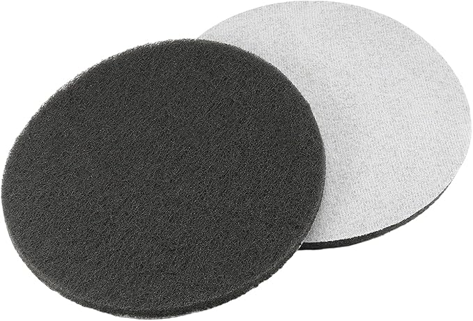 Utoolmart 7 Inch Scrubber Scouring Pads 1000 Grits Drill Scuffing Disc Hoop and Loop Surface Conditioning Disc Gray 2Pcs