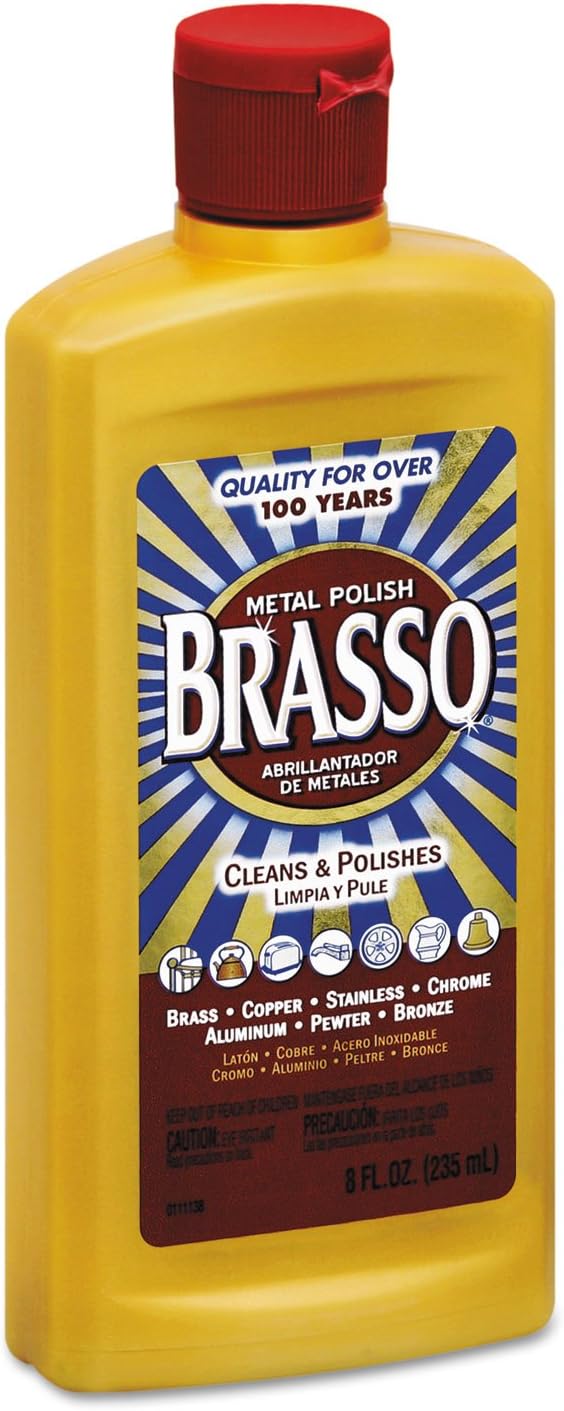 BRASSO 89334 Metal Surface Polish, 8 oz Bottle (Pack of 8)