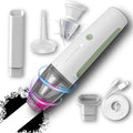 PATO Cordless Handheld Vacuum Cleaner, Mini Car Vacuum with Powerful Suction, 1800mAh high-Capacity batteryPortable Dust Collector Glossy White.