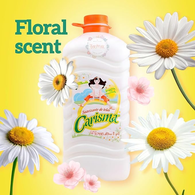 Carisma Fabric Softener Liquid - Floral Fresh Scent, Eliminates Tough Odors - Safe for All Fabrics & Washers, Long-Lasting Softness (1 Gallon)