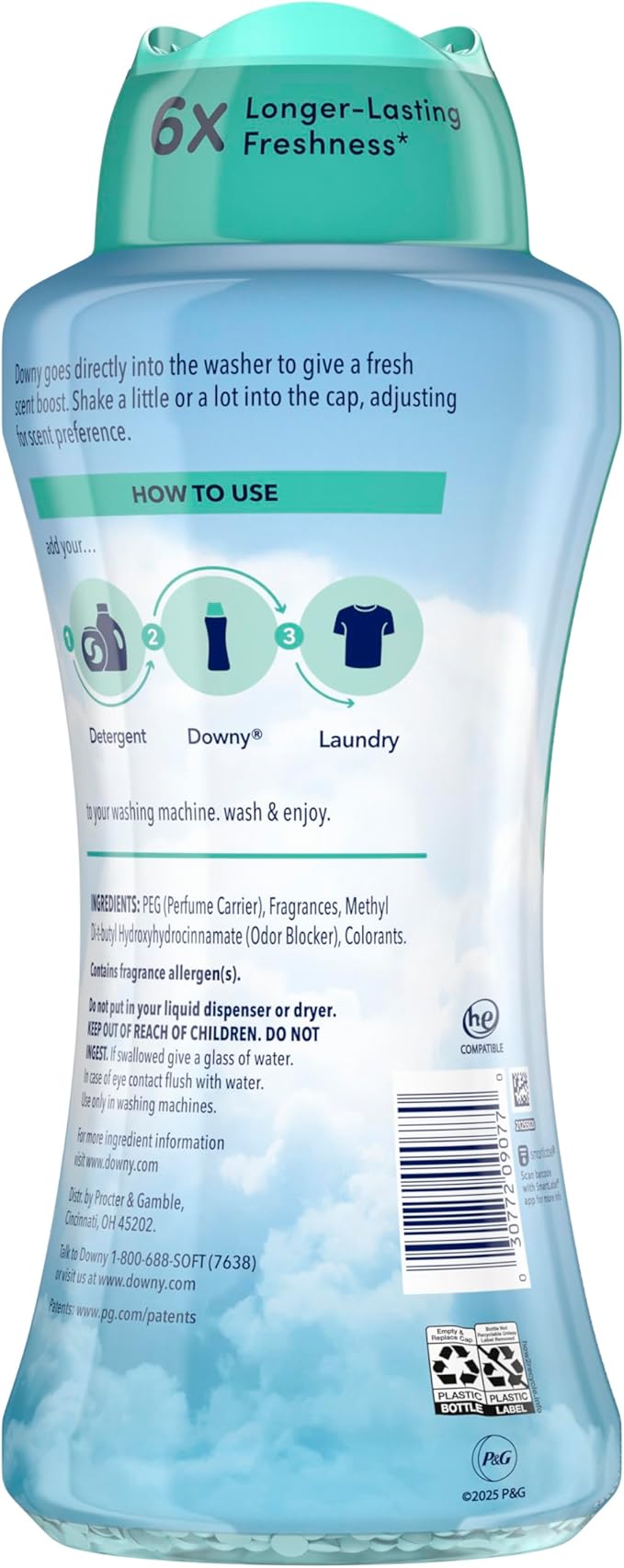 Downy Cool Cotton In-Wash Laundry Scent Booster Beads, 24 oz, laundry scent beads, Long-lasting Freshness