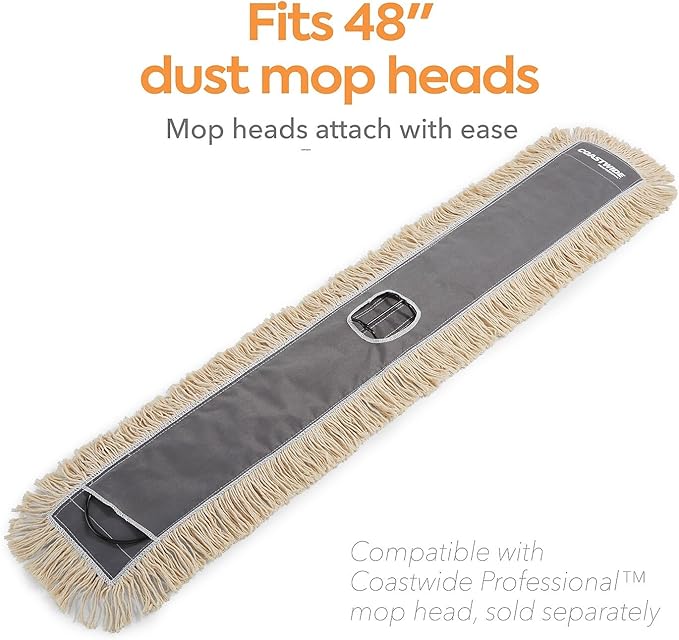 Professional Dust Mop Frame, 48" x 5", Black