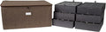 Covermates Keepsakes - Adjustable Zip-Top Storage Box - Configurable FlexGrid Compartments - Heavy Duty Polyester- Reinforced Handles - Stackable Design - Indoor Storage, Brown Heather