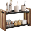 Bathroom Counter Organizer,Bathroom Counter Shelf,Bathroom Organizers,Under Sink Organizer,Cologne Organizer For Men,Cologne Cabinet,Spice Rack Organizer for Cabinet,Gifts(Brown 2 Tier)