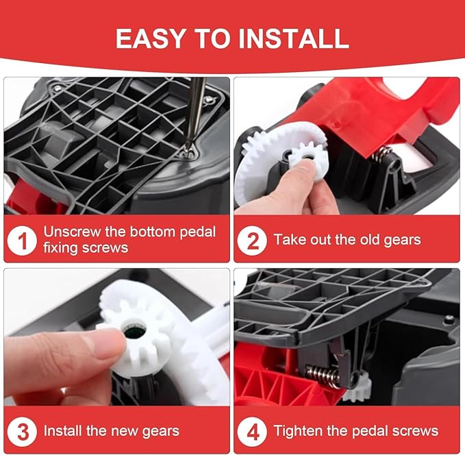 Pedal Bearing Replacement for OCedar Mop Bucket - Easy Fix for O-Cedar Easywring Bucket System - One Way Clutch Gear Sprockets Spin Mop Replacement Parts for 90% Rotation Mop Bucket(6Pcs)