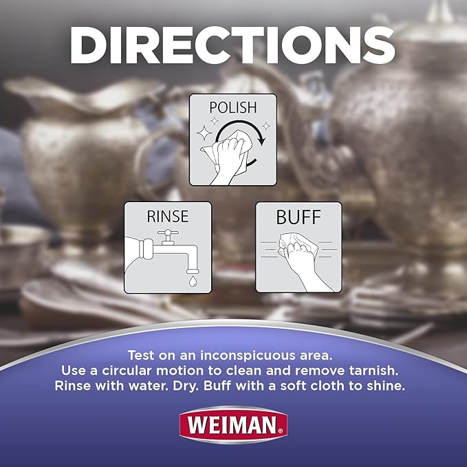 Weiman Silver Wipes - Jewelry Wipes 6 Pack - Cleaner and Polisher for Silver Jewelry Sterling Silver