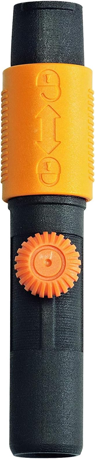 Original Fiskars Universal Adapter for the Use of All Garden Tool Heads to Combine a QuikFit Handle with Tool Heads from Other Manufacturers, Length: 17 cm, Plastic, Black/Orange, QuikFit, 1000617