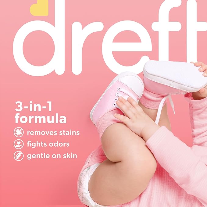 Dreft Newborn Baby Liquid Laundry Detergent,Gentle on Sensitive Skin,HE Compatible,32 loads each,(Pack of 4)