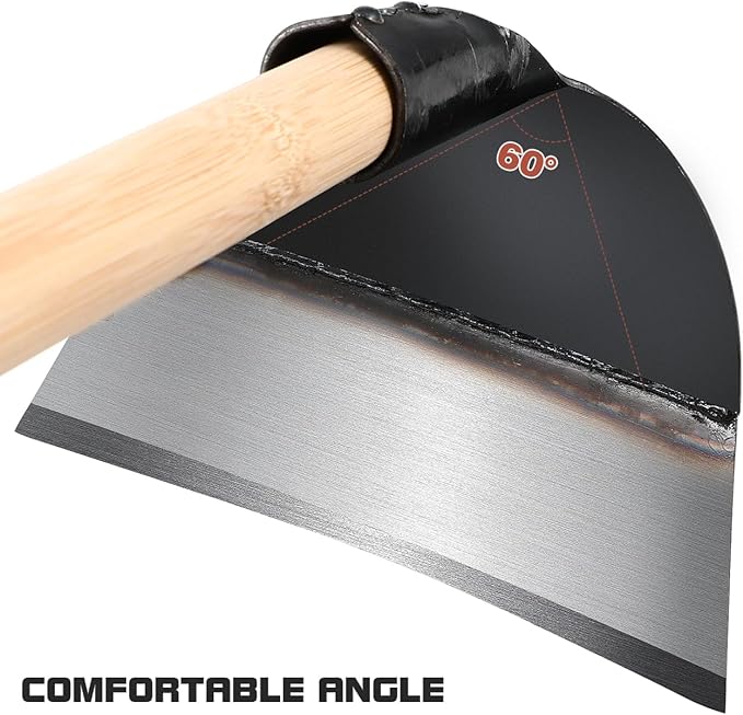 Heavy Duty Manganese Steel Garden Hoe Head Replacement for Weeding Cultivating and Soil Loosening 9.16 X 5.85 X 5.85 Inches Hand Hoe Gardening Tool Without Handle