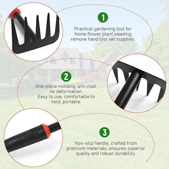 FR Weed Puller Tool,Deeper Root Digging & Effortlessly Easy Weed Removal, Manual Hand Weeder for Gardening
