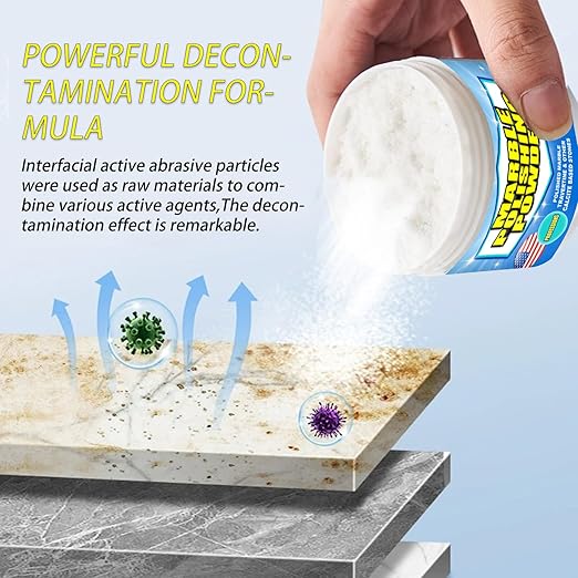 Marble Polishing Powder & Compound - Granite Countertop Polish, Etch & Scratch Remover, Stone Cleaning Powder & Cleaner for Marble Polish & Restoration - 8 oz