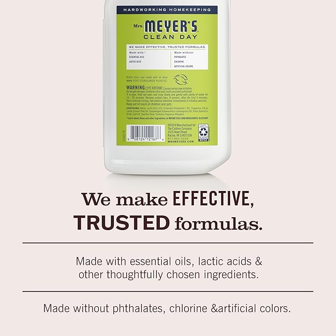 MRS. MEYER'S CLEAN DAY Liquid Toilet Bowl Cleaner, Stain Removing, Lemon Verbena, 24 oz