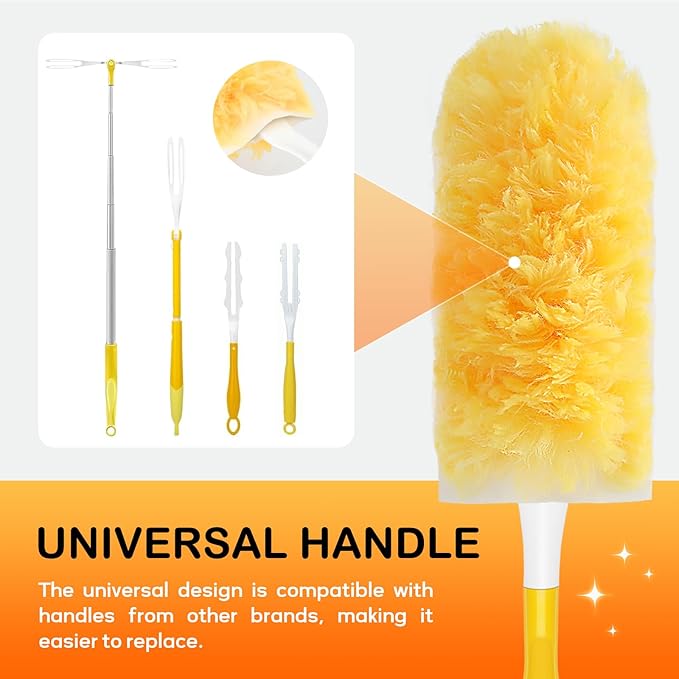 SetSail 30 Count Duster Refills for Swiffer Duster with 1 Handle Dusters for Cleaning Disposable Duster Refill Multi Surface 360 Duster Cleaner Kit for Ceiling Fan, Blind, Furniture