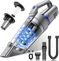 Gxzsk Handheld Vacuum Cordless, 16000PA Strong Suction Hand Held Car Vacuum Cleaner, Portable Hand Vacuum Rechargeable with Multi-Nozzles & LED Light for Home, Car, Office, Pets