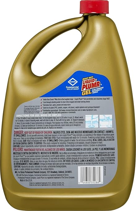 Clorox Commercial Solutions Liquid-Plumr Heavy Duty Clog Remover, 80 Ounces (35286)