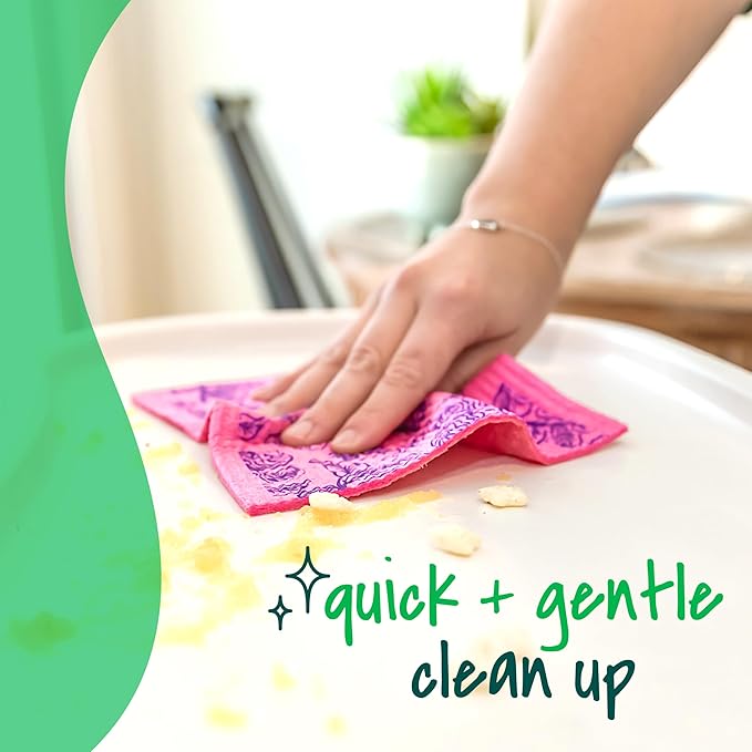 Scotch-Brite Sponge Cloths, Reusable, Absorbent, and Decorative Cleaning Towel, Dishwasher-Safe Wipes Ideal for Nonstick Cookware, Tile, Countertops, Mirrors, and Faucets, 2 Dish Towels