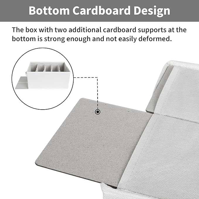 GRANNY SAYS Jean Organizer for Closet, Clothes Drawer Organizer, Pants Organizer, Wardrobe Clothes Organizers, Clothes Storage Bins, Drawers for Sweater, T Shirt, Beige, 6-Pack