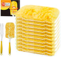 Duster Refill Compatible with Swiffer Duster, Heavy Duty Duster Refills Kit for Cleaning Dusting, Multi Surface 360 Feather Duster, 10 Count Disposable Refills with 1 Handle