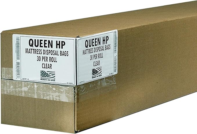 Aluf Plastics High Performance Queen Size Mattress 2.5 MIL (eq) Clear Waterproof Cover Bags - 72" x 94" - Pack of 30 - for Moving, Storage, & Commercial