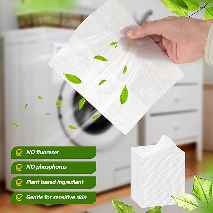 600 Count Unscented Dryer Sheets Bulk Fabric Softener Unscented Dryer Sheets Naturally Softens Freshens Removes Static Cling Prevent Wrinkles, Plant Based for Sensitive Skin, Large Household
